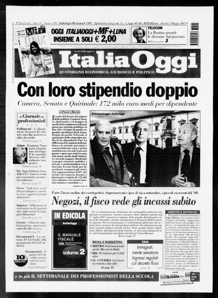 Italia oggi : quotidiano di economia finanza e politica